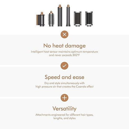 🌬️ Dyson Airwrap™ Multi-Styler & Dryer: Straight + Wavy (Prussian Blue/Rich Copper) 🌬️